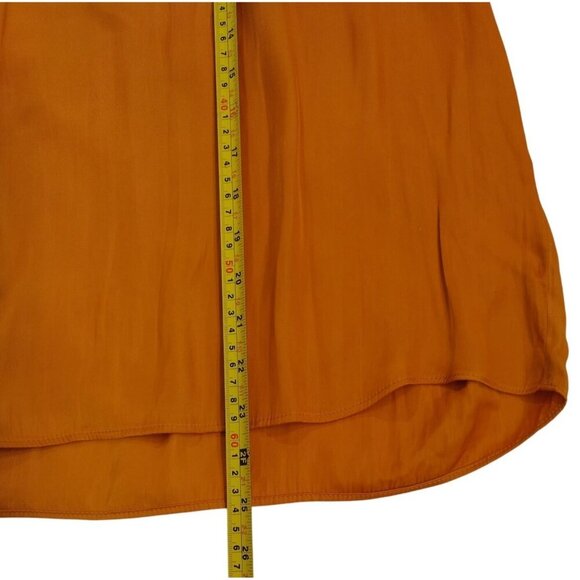 Rachel Roy Mustard Yellow Long-Sleeve Pleated Blouse With Tie Neck Womens Size S - Picture 7 of 9